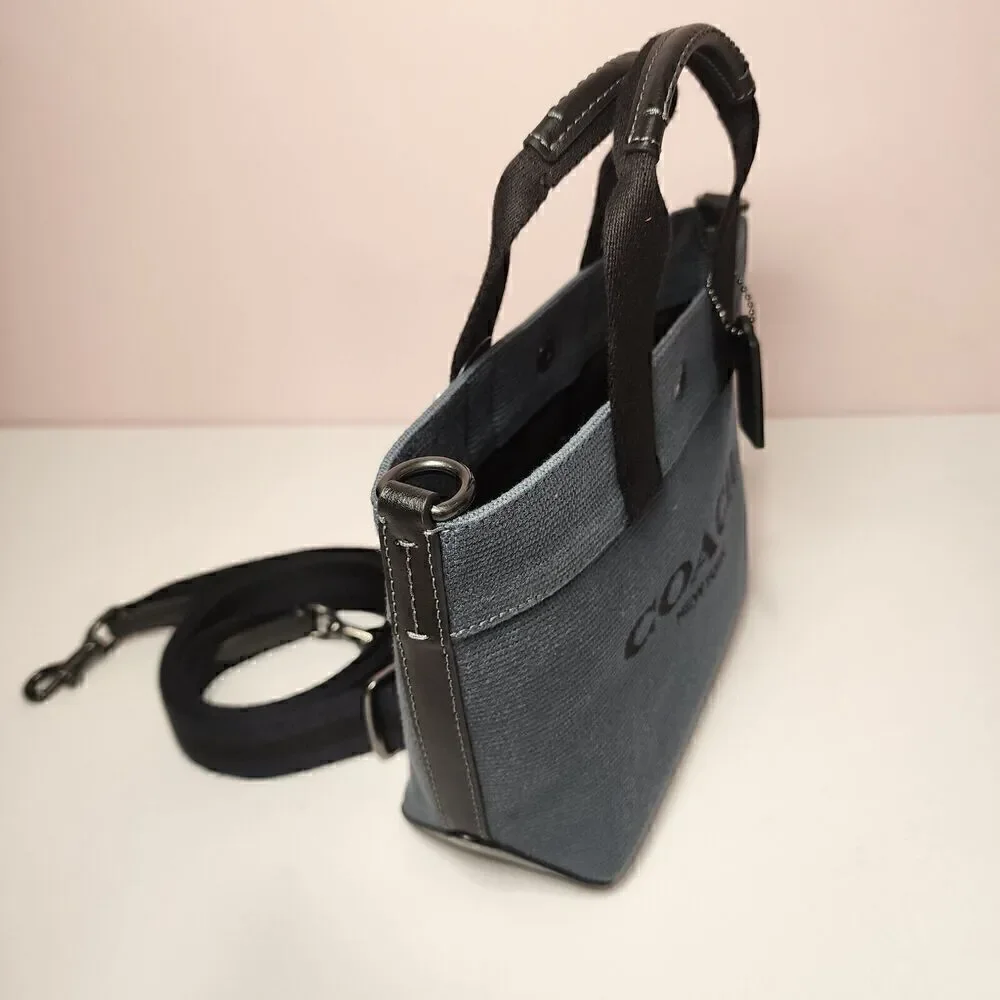 NWT Coach CU299 MEN'S Tote 20 In Colorblock QB Denim Midnight Navy